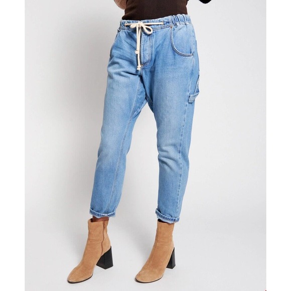 One Teaspoon‎ Workwear Shabbies Drawstring Boyfriend Jeans Pacifica Small - Picture 1 of 11